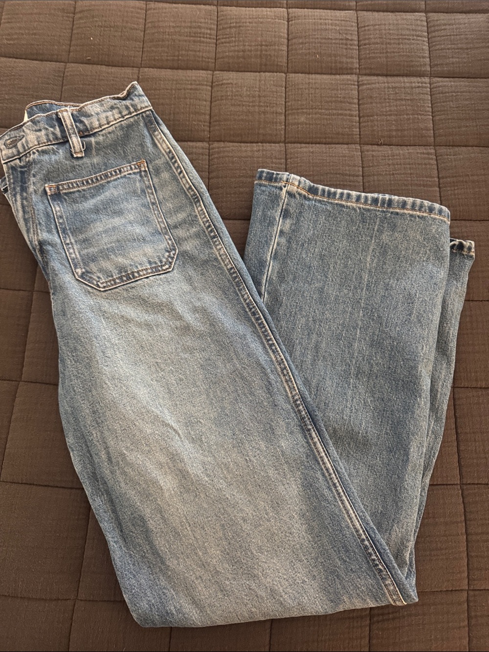 Reformation Women’s high rise wide leg Blue Denim Jeans